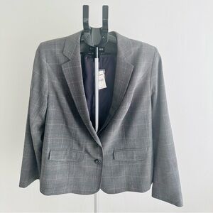 Gray Plaid Blazer